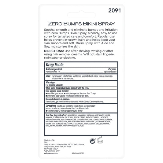 Zero Bumps Bikini Spray - US 4129